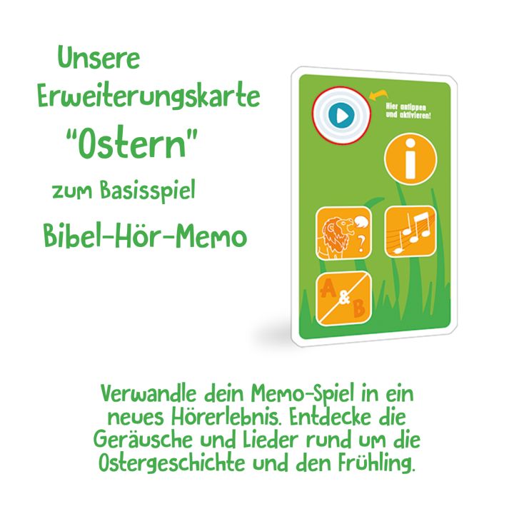 Kondoo Verlag-Bibel-Hör-Memo, Erweiterungskarte Ostern, Bookii-Spiel_3442992_