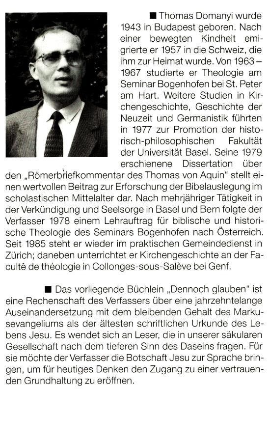 Advent-Verlag Schweiz-Dennoch glauben, Band 1_2410067_