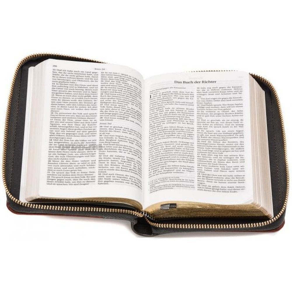 CLV Christliche Literatur-Verbreitung-Bibel, Schlachter 2000, Miniatur, grau-braun_2941625_