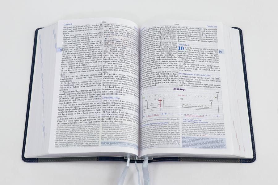 Oklahoma Academy Publishing-Bibel, Englisch, Mission Study Bible, KJV, Softleder blau-grau (Sapphire)_2541623_