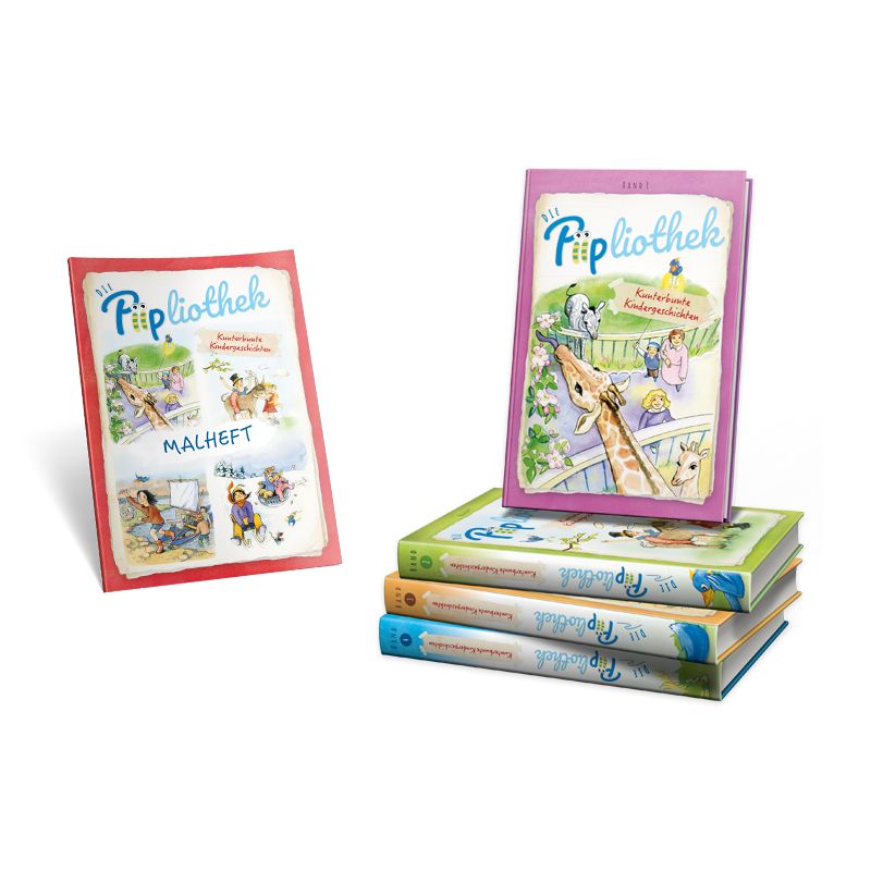 Advent-Verlag Schweiz-Serie: Die Piipliothek, Bände 1-4, Malheft_2211245_