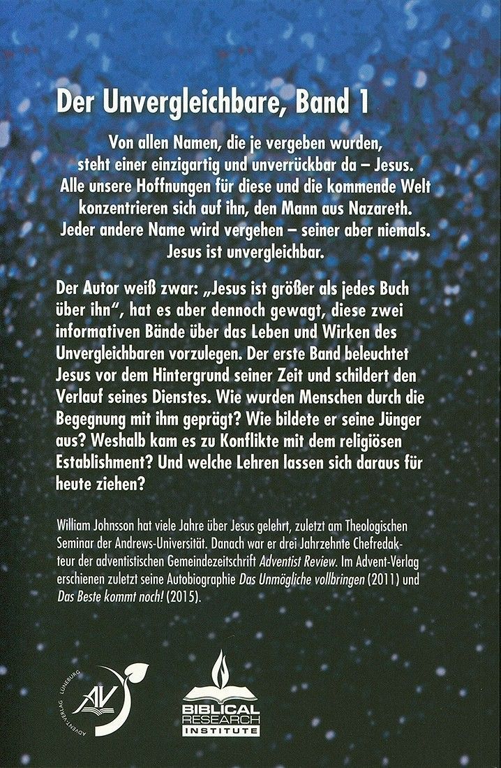 Advent-Verlag GmbH-Der Unvergleichbare, Band 1_2220800_