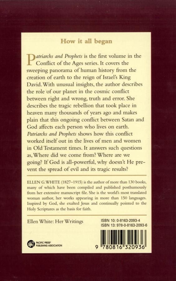 Pacific Press Publishing Association-Wie alles begann, Softcover, Englisch (Patriarchs and Prophets)_2540533_2 Pacific Press Publishing Association-Wie alles begann, Softcover, Englisch (Patriarchs and Prophets)_2540533_