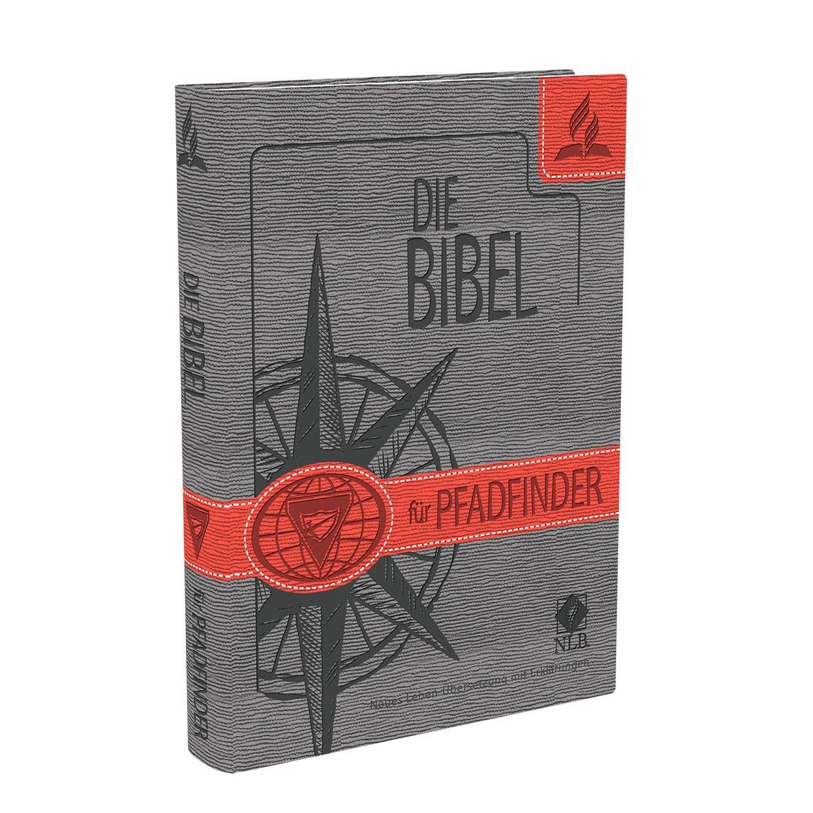 Advent-Verlag GmbH-Bibel, Neues Leben, Pfadfinder, Taschen, grau-rot_2921800_