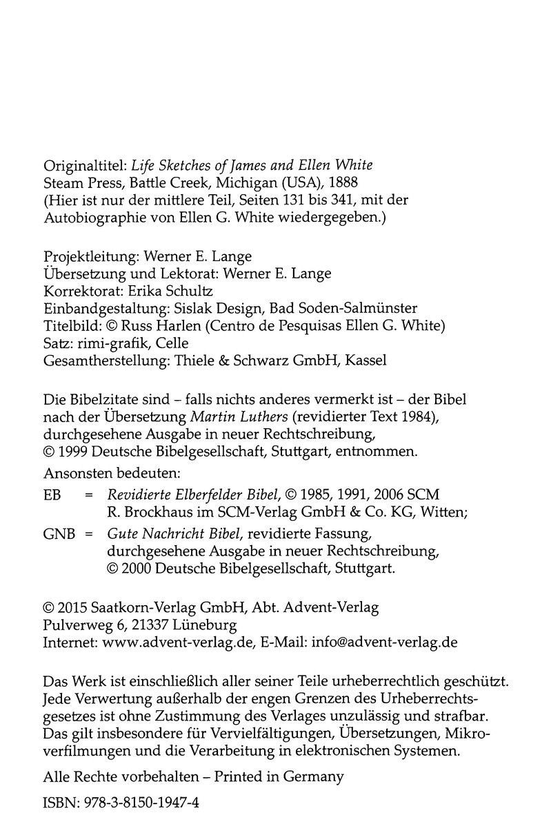 Advent-Verlag GmbH-Mein frühes Leben und Wirken_2420230_