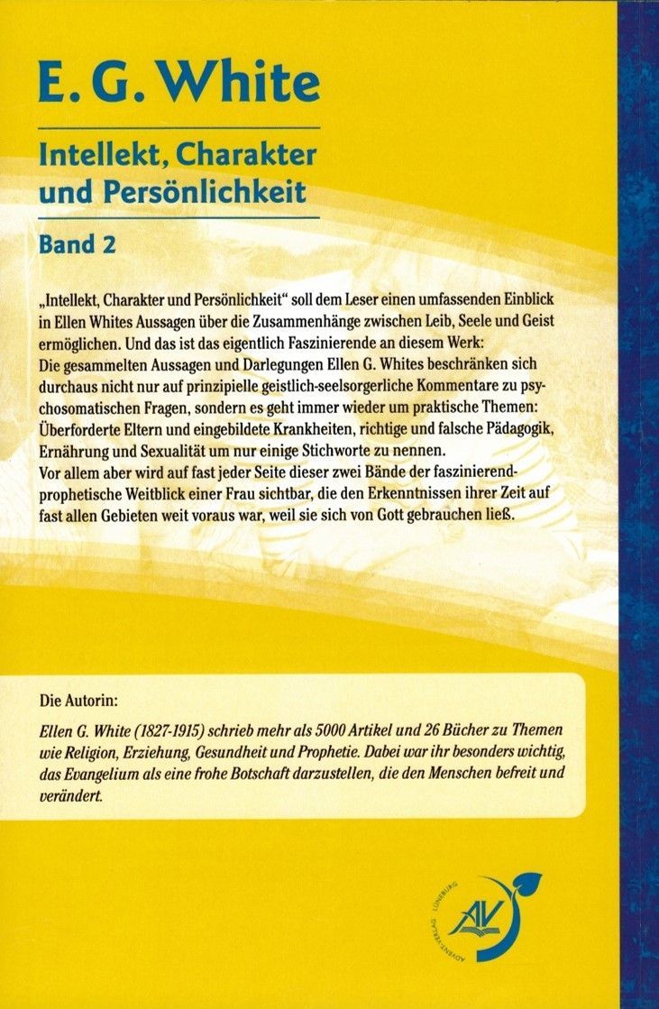 Advent-Verlag GmbH-Intellekt, Charakter und Persönlichkeit, Band 2_2420201_