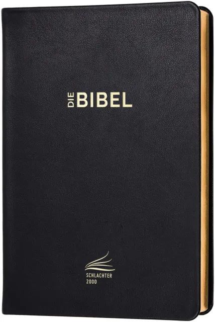 CLV Christliche Literatur-Verbreitung-Bibel, Schlachter 2000, Standard, Kalbsleder schwarz, Goldschnitt_2441235_1 CLV Christliche Literatur-Verbreitung-Bibel, Schlachter 2000, Standard, Kalbsleder schwarz, Goldschnitt_2441235_