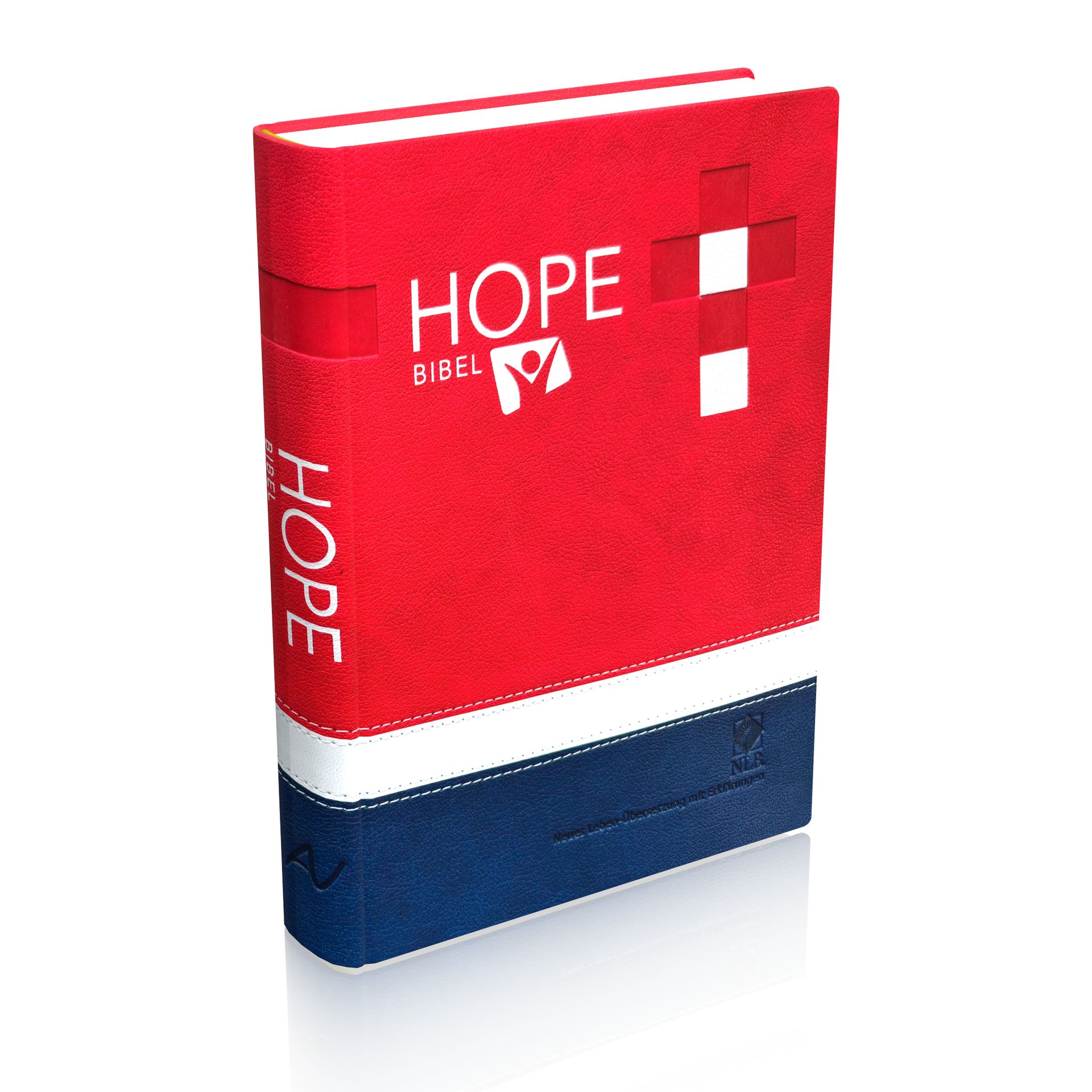 Advent-Verlag Schweiz-Bibel, Neues Leben, HOPE BIBEL, Standard, rot-weiss-blau_2412635_