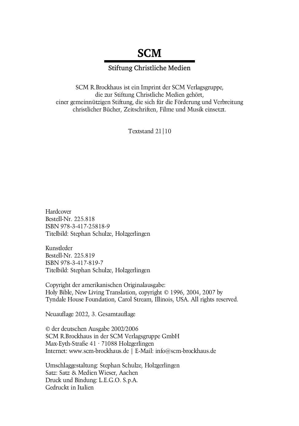 SCM Brockhaus-Bibel, Neues Leben, grosse Schrift_2942261_