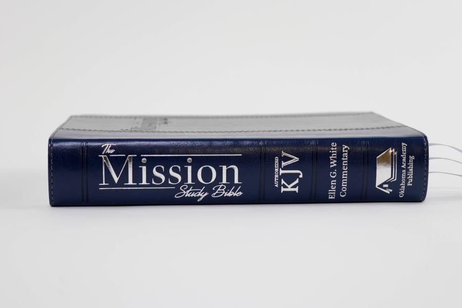 Oklahoma Academy Publishing-Bibel, Englisch, Mission Study Bible, KJV, Softleder blau-grau (Sapphire)_2541623_